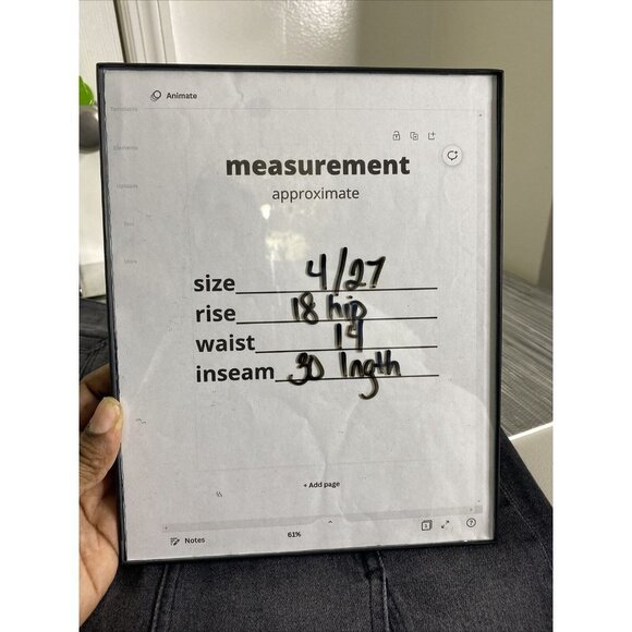 Liverpool Womens High Rise Denim Skirt‎ Front Side Slit Fray Hem Size 4/27 - Picture 12 of 12